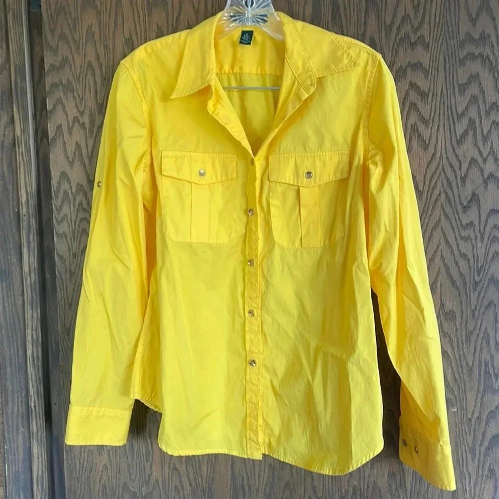 Yellow Ralph Lauren Button Down S‎